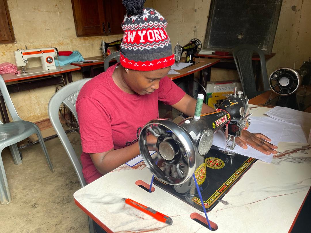 Tailoring student sewing